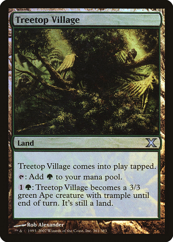 Treetop Village (Premium Foil) [Tenth Edition] | Boutique FDB TCG