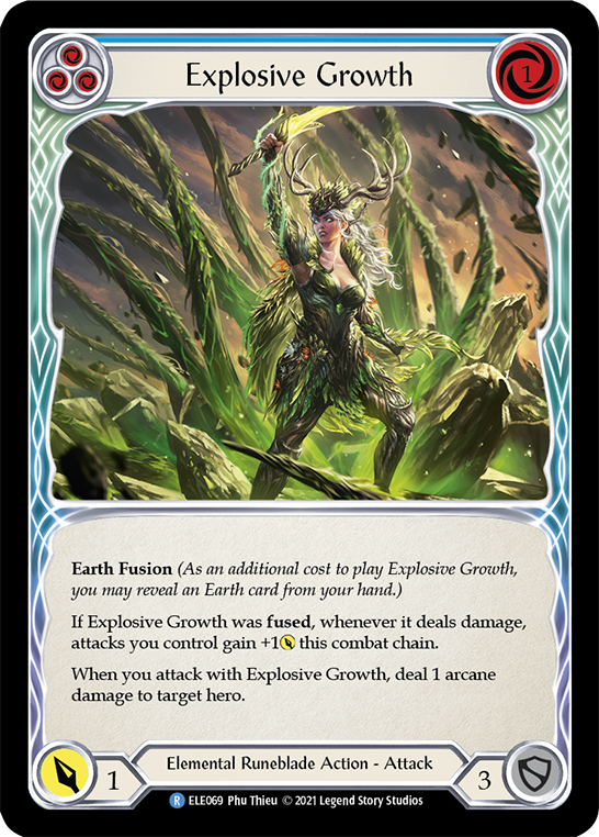 Explosive Growth (Blue) [ELE069] (Tales of Aria)  1st Edition Normal | Boutique FDB TCG