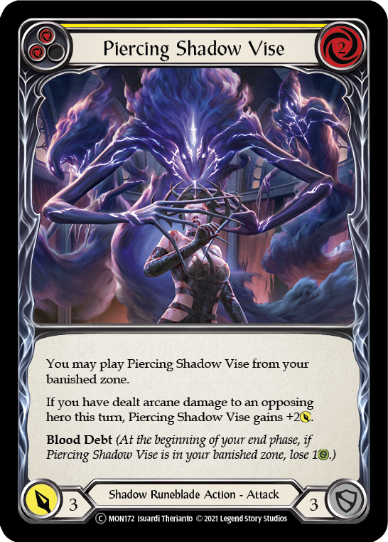 Piercing Shadow Vise (Yellow) [U-MON172] (Monarch Unlimited)  Unlimited Normal | Boutique FDB TCG