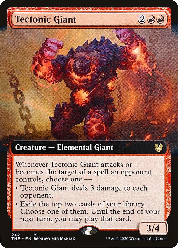 Tectonic Giant (Extended Art) [Theros Beyond Death] | Boutique FDB TCG