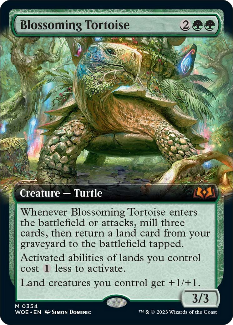 Blossoming Tortoise (Extended Art) [Wilds of Eldraine] | Boutique FDB TCG