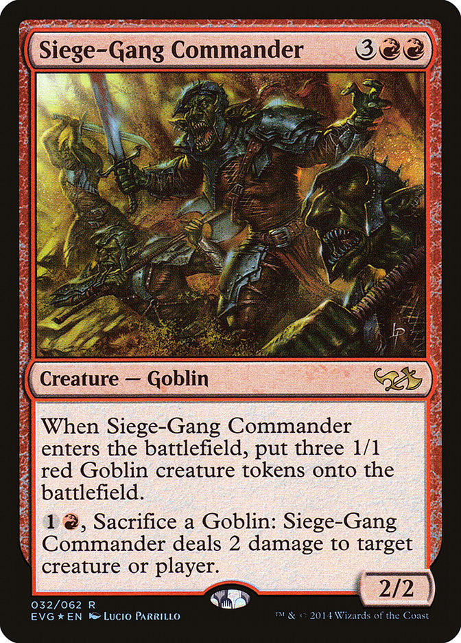 Siege-Gang Commander (Elves vs. Goblins) [Duel Decks Anthology] | Boutique FDB TCG