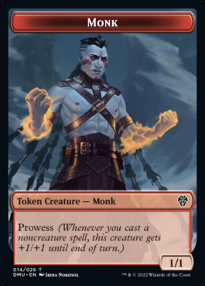 Monk Token [Dominaria United Tokens] | Boutique FDB TCG