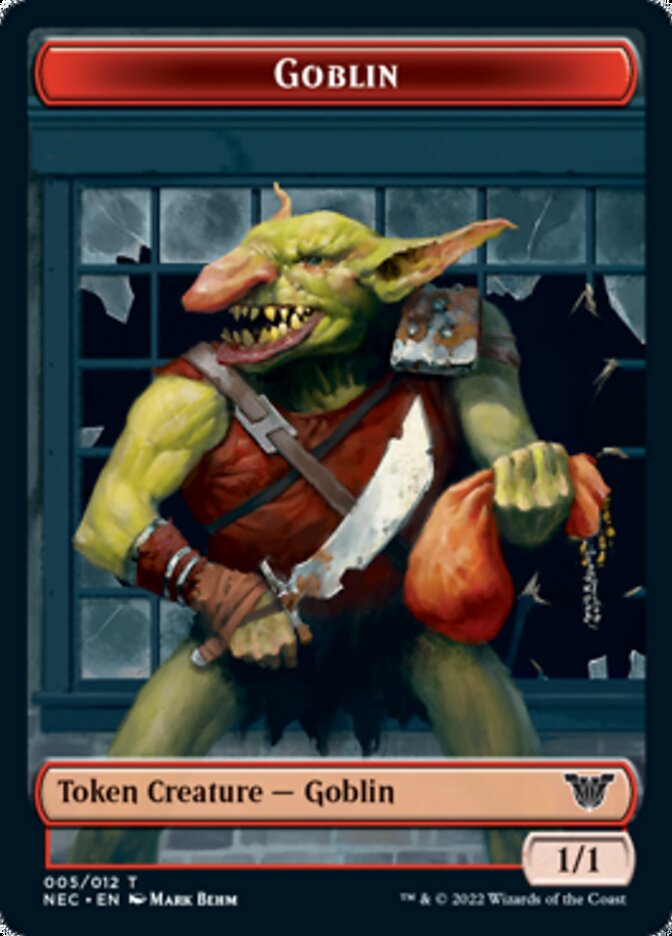 Smoke Blessing // Goblin Double-Sided Token [Kamigawa: Neon Dynasty Commander Tokens] | Boutique FDB TCG