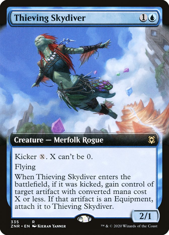 Thieving Skydiver (Extended Art) [Zendikar Rising] | Boutique FDB TCG