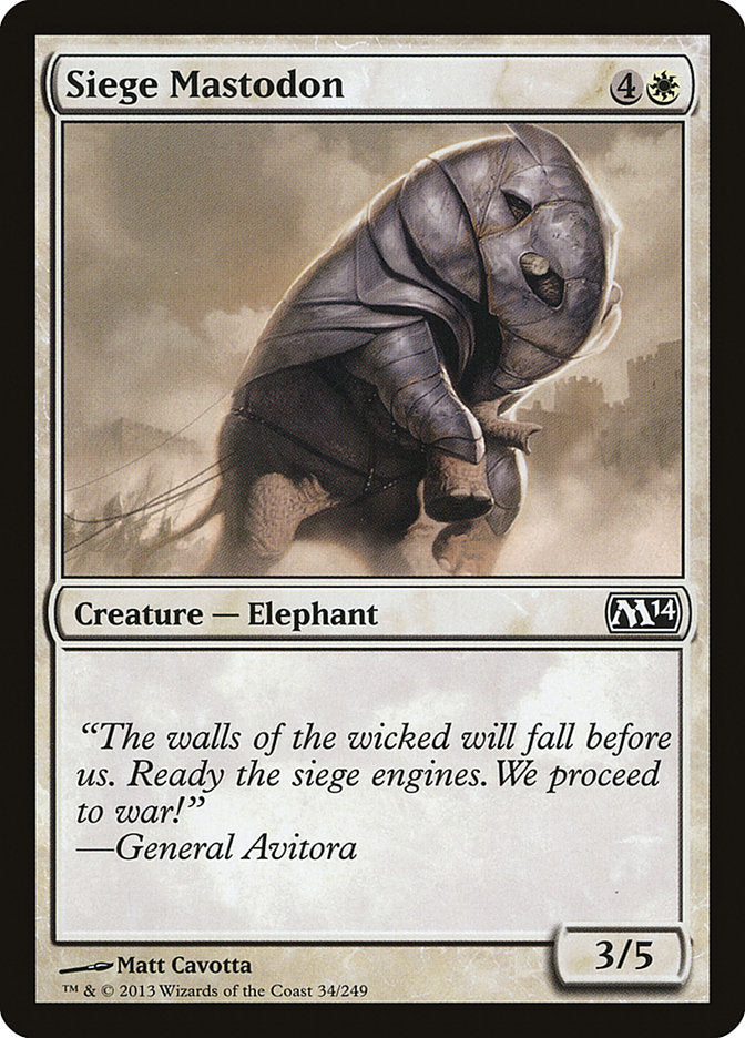 Siege Mastodon [Magic 2014] | Boutique FDB TCG