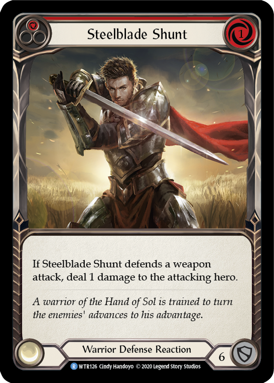 Steelblade Shunt (Red) [U-WTR126] (Welcome to Rathe Unlimited)  Unlimited Normal | Boutique FDB TCG
