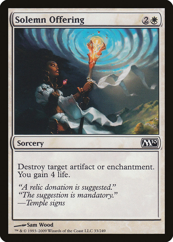 Solemn Offering [Magic 2010] | Boutique FDB TCG