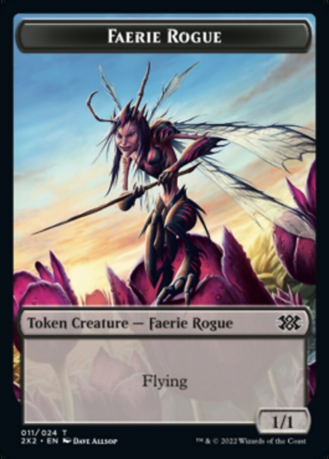 Faerie Rogue // Spirit (008) Double-Sided Token [Double Masters 2022 Tokens] | Boutique FDB TCG