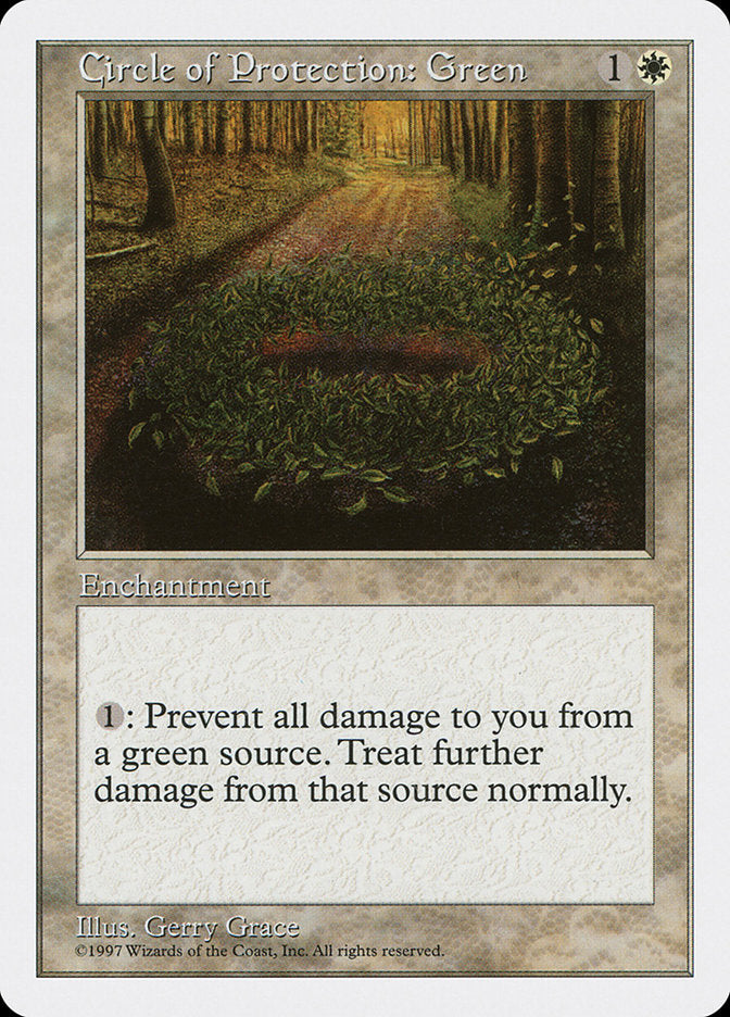 Circle of Protection: Green [Fifth Edition] | Boutique FDB TCG