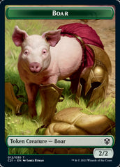 Hydra // Boar Double-Sided Token [Commander 2021 Tokens] | Boutique FDB TCG