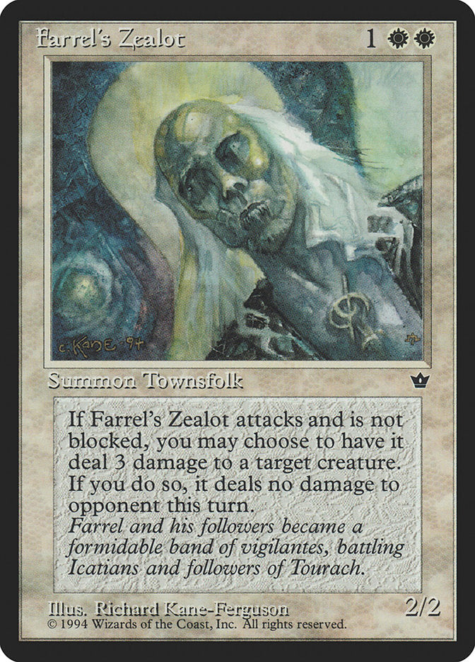 Farrel's Zealot (Richard Kane Ferguson) [Fallen Empires] | Boutique FDB TCG