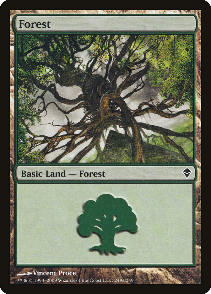 Forest (249a) [Zendikar] | Boutique FDB TCG