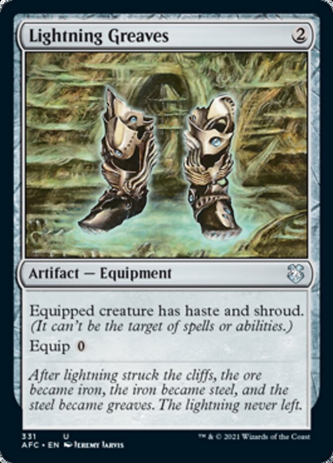 Lightning Greaves [Dungeons & Dragons: Adventures in the Forgotten Realms Commander] | Boutique FDB TCG