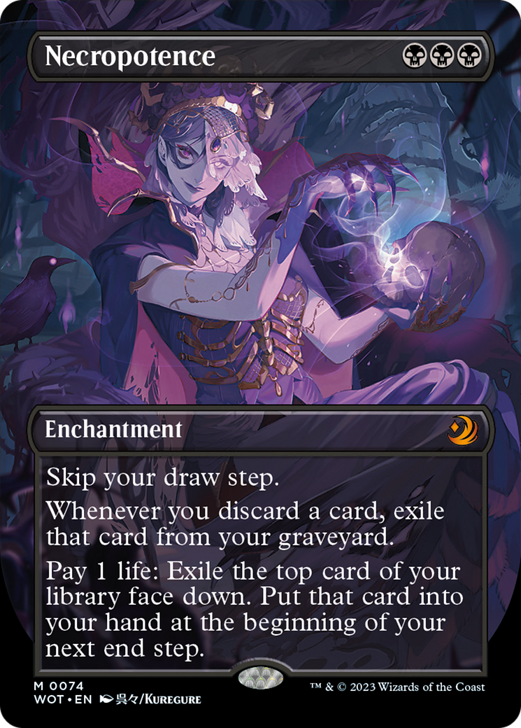 Necropotence (Anime Borderless) [Wilds of Eldraine: Enchanting Tales] | Boutique FDB TCG