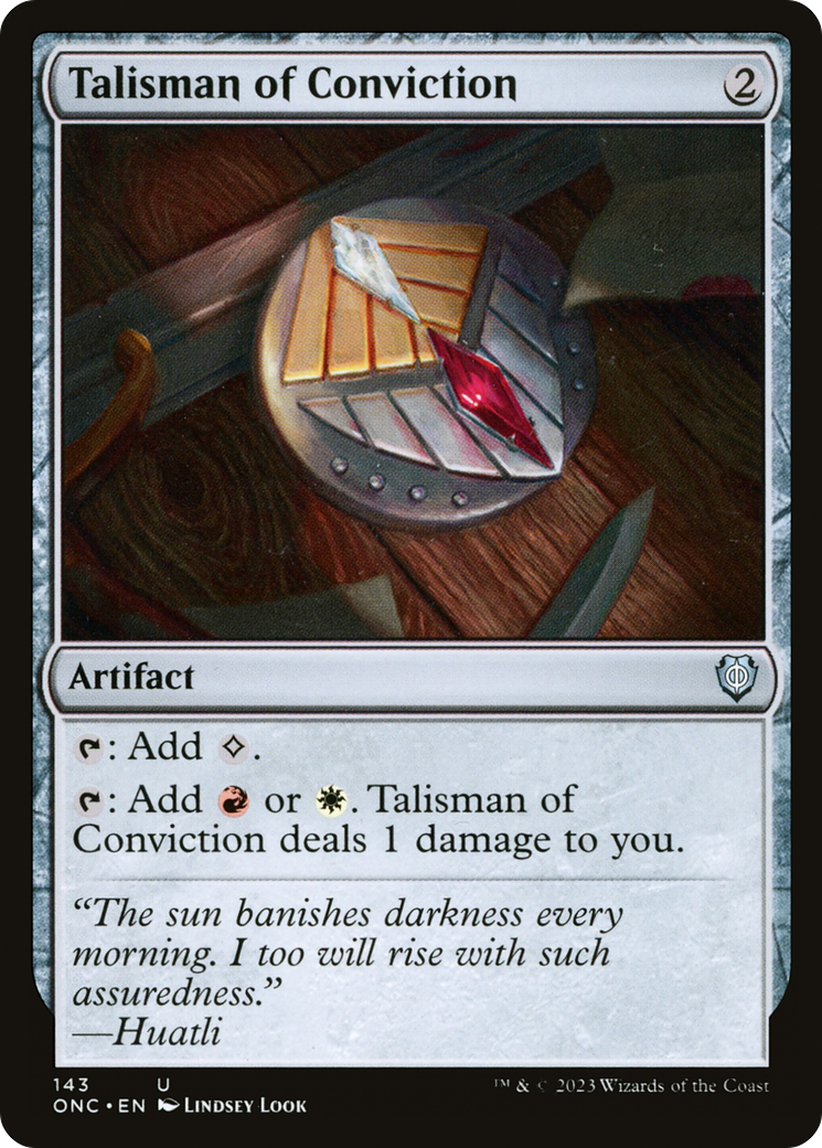 Talisman of Conviction [Phyrexia: All Will Be One Commander] | Boutique FDB TCG