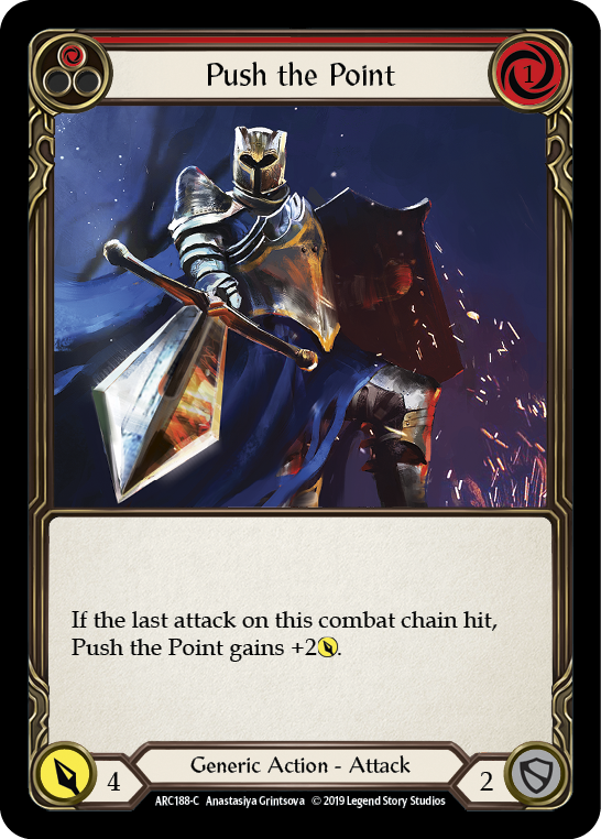 Push the Point (Red) [ARC188-C] (Arcane Rising)  1st Edition Normal | Boutique FDB TCG