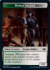 Blood // Human Soldier Double-Sided Token [Innistrad: Crimson Vow Tokens] | Boutique FDB TCG