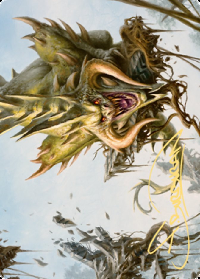 Canopy Baloth Art Card (Gold-Stamped Signature) [Zendikar Rising Art Series] | Boutique FDB TCG