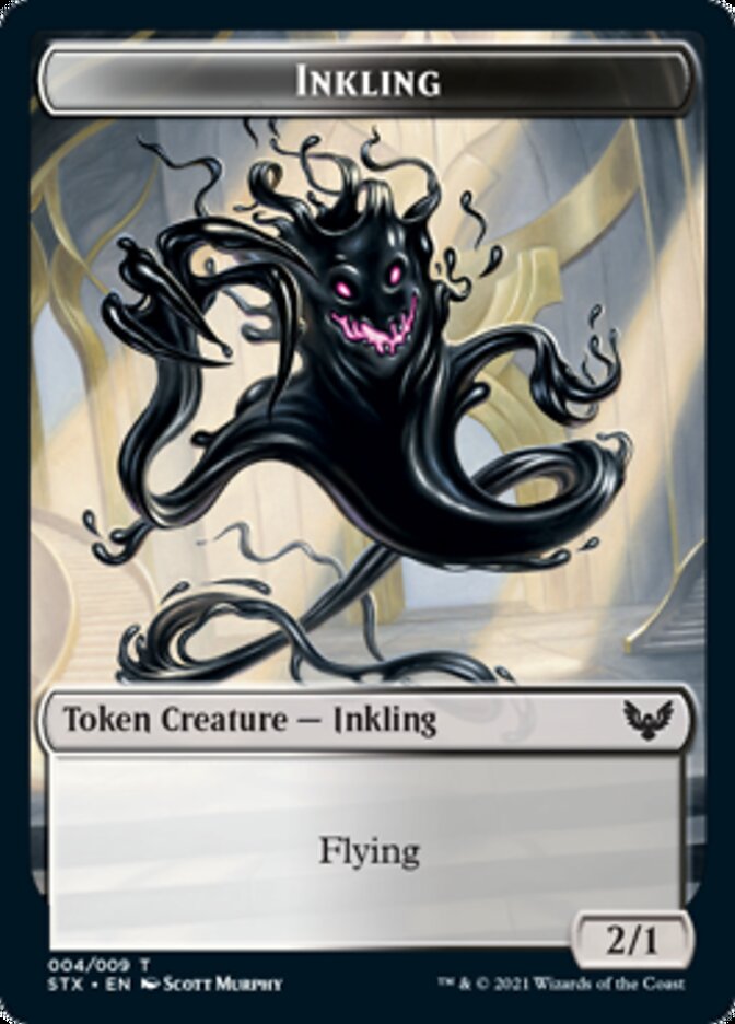 Fractal // Inkling Double-Sided Token [Strixhaven: School of Mages Tokens] | Boutique FDB TCG