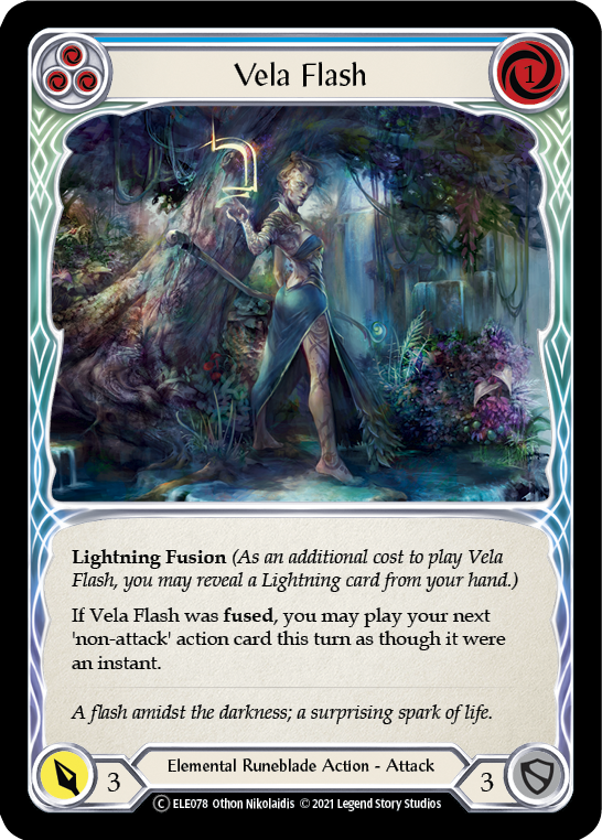 Vela Flash (Blue) [U-ELE078] (Tales of Aria Unlimited)  Unlimited Rainbow Foil | Boutique FDB TCG