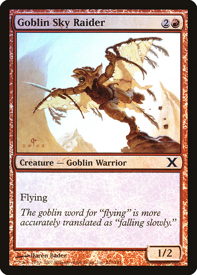 Goblin Sky Raider (Premium Foil) [Tenth Edition] | Boutique FDB TCG