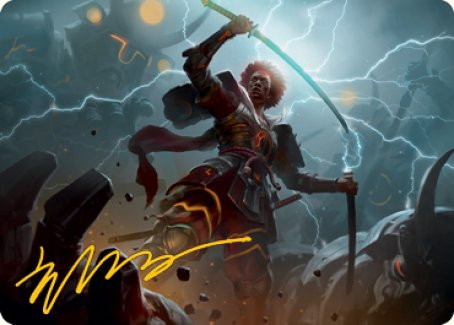 Raiyuu, Storm's Edge Art Card (Gold-Stamped Signature) [Kamigawa: Neon Dynasty Art Series] | Boutique FDB TCG