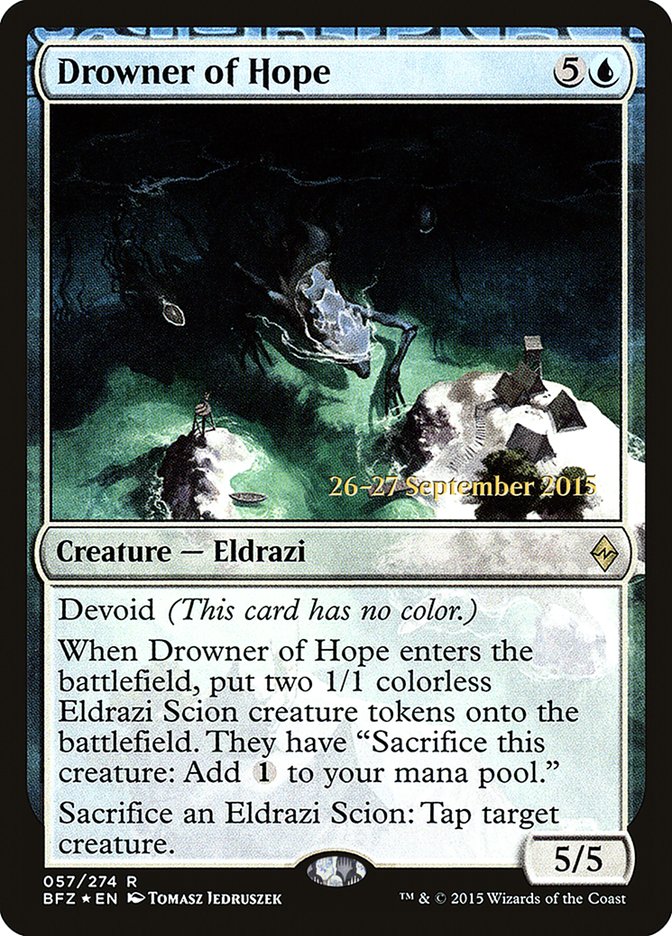 Drowner of Hope [Battle for Zendikar Prerelease Promos] | Boutique FDB TCG