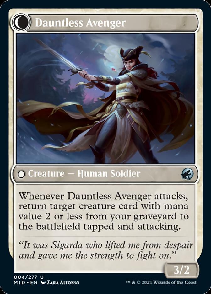 Bereaved Survivor // Dauntless Avenger [Innistrad: Midnight Hunt] | Boutique FDB TCG