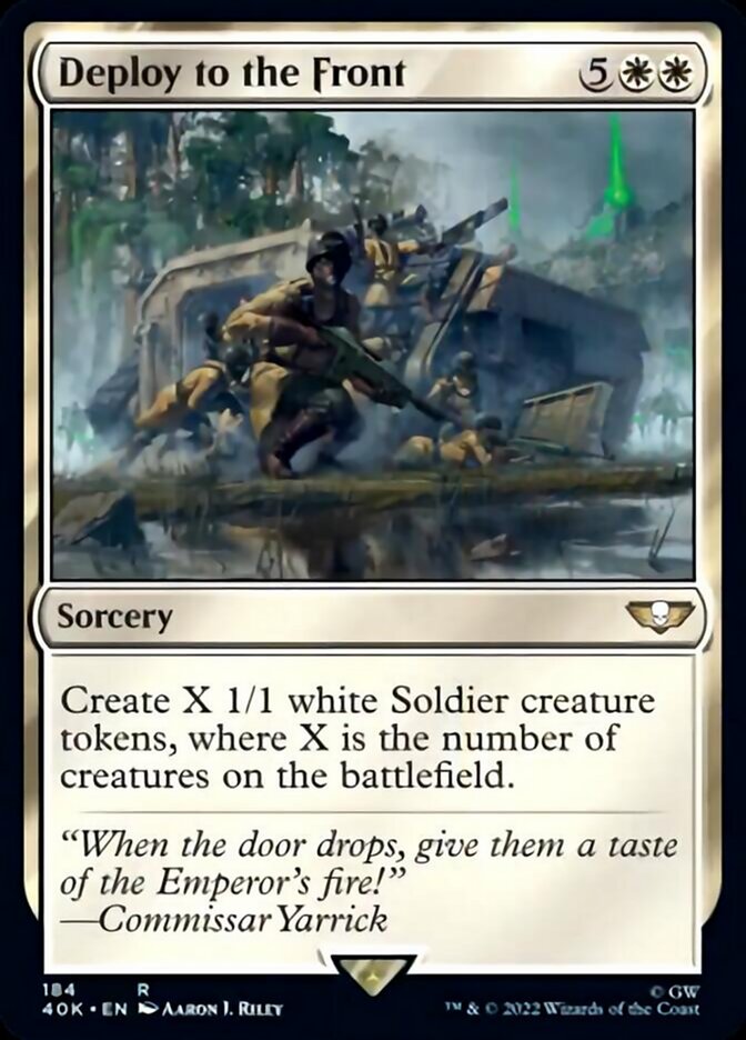 Deploy to the Front (Surge Foil) [Warhammer 40,000] | Boutique FDB TCG