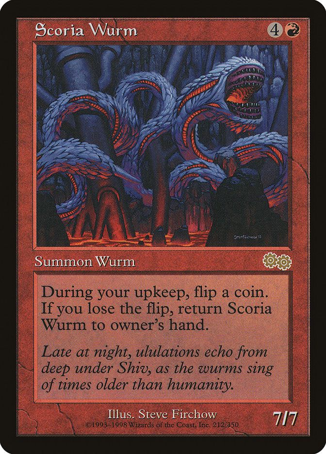 Scoria Wurm [Urza's Saga] | Boutique FDB TCG