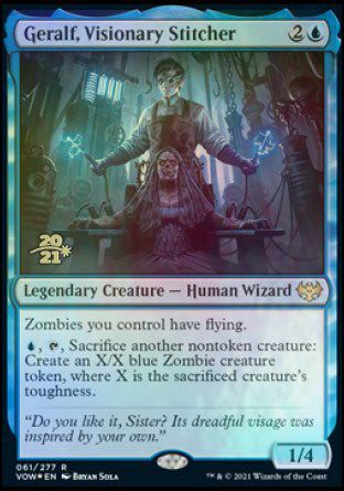 Geralf, Visionary Stitcher [Innistrad: Crimson Vow Prerelease Promos] | Boutique FDB TCG