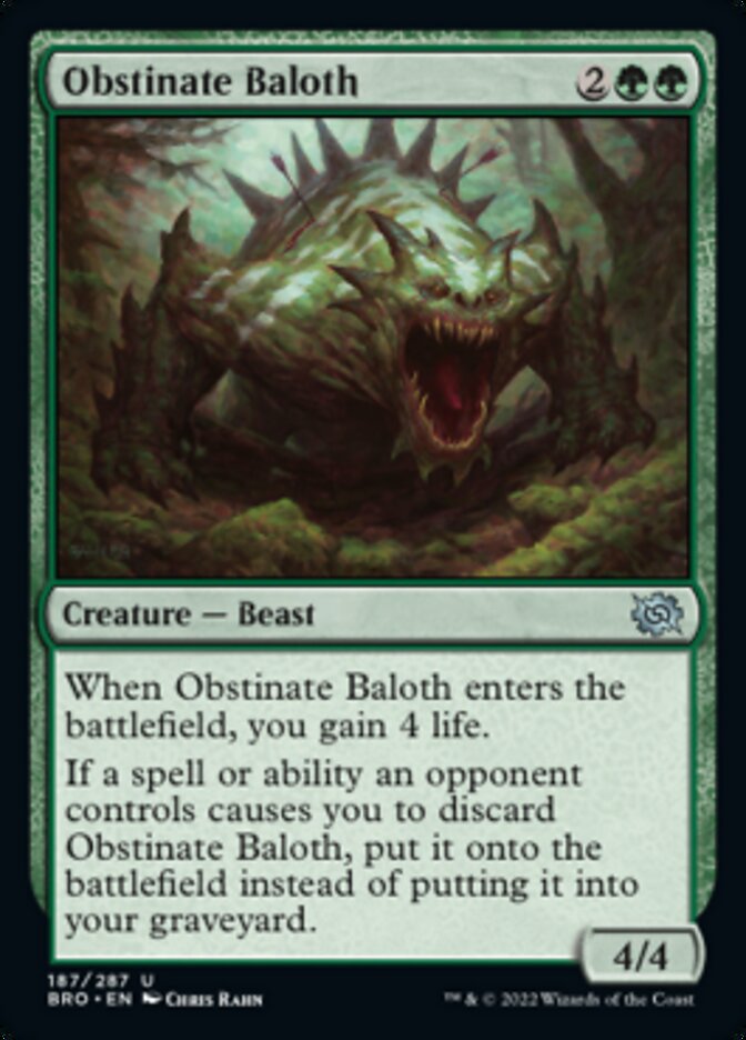 Obstinate Baloth [The Brothers' War] | Boutique FDB TCG