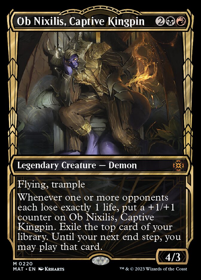 Ob Nixilis, Captive Kingpin (Showcase Halo Foil) [March of the Machine: The Aftermath] | Boutique FDB TCG