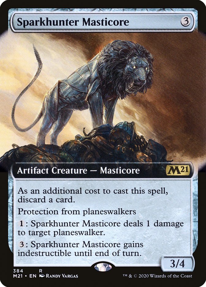 Sparkhunter Masticore (Extended Art) [Core Set 2021] | Boutique FDB TCG