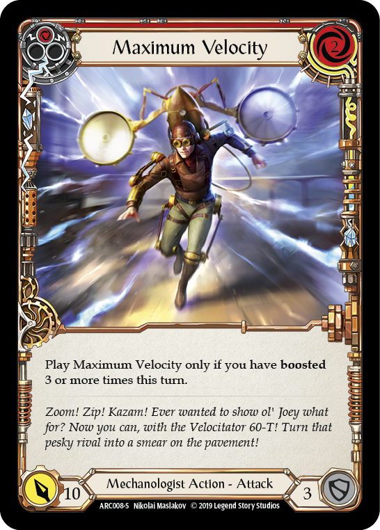 Maximum Velocity [ARC008-S] (Arcane Rising)  1st Edition Rainbow Foil | Boutique FDB TCG