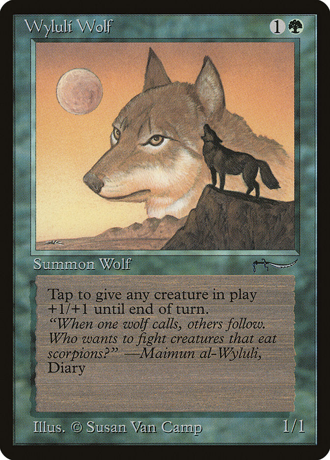 Wyluli Wolf (Light Mana Cost) [Arabian Nights] | Boutique FDB TCG