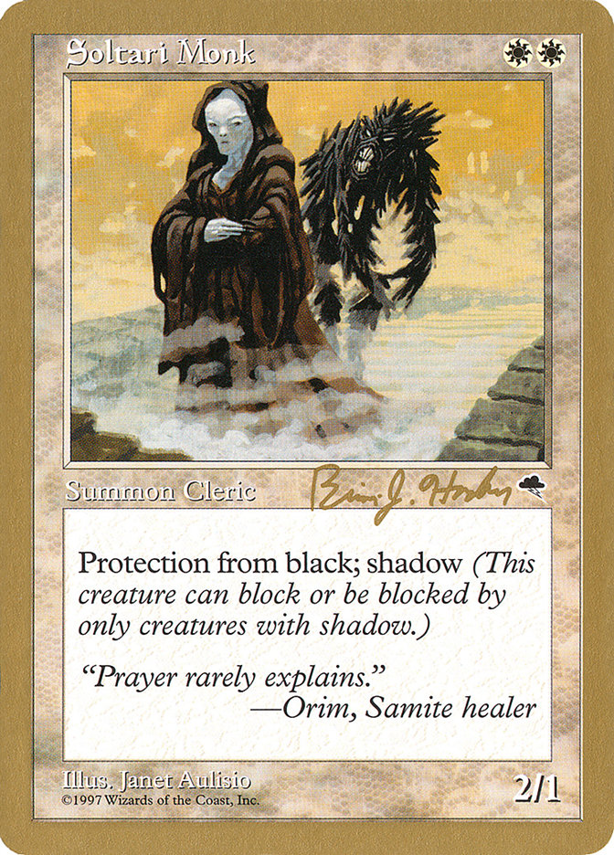 Soltari Monk (Brian Hacker) [World Championship Decks 1998] | Boutique FDB TCG