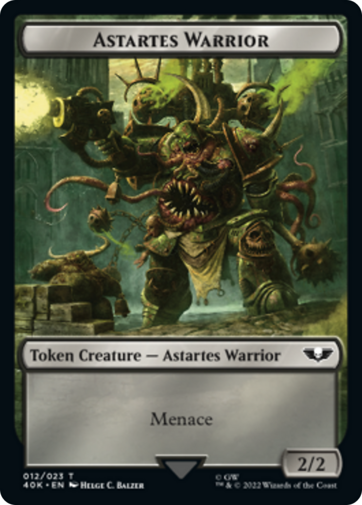 Astartes Warrior // Plaguebearer of Nurgle Double-Sided (Surge Foil) [Warhammer 40,000 Tokens] | Boutique FDB TCG