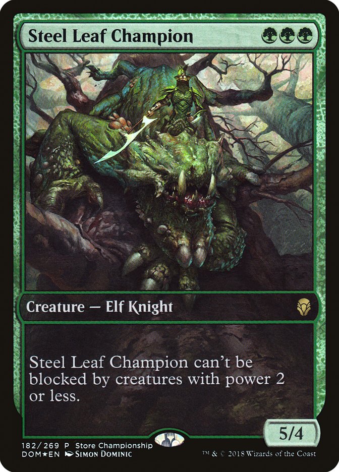 Steel Leaf Champion (Store Championship) [Dominaria Promos] | Boutique FDB TCG