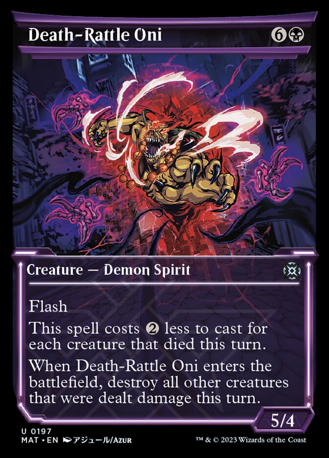 Death-Rattle Oni (Showcase Halo Foil) [March of the Machine: The Aftermath] | Boutique FDB TCG