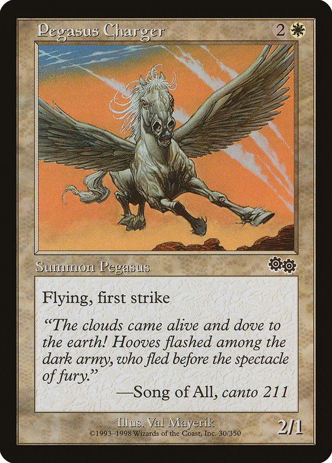 Pegasus Charger [Urza's Saga] | Boutique FDB TCG