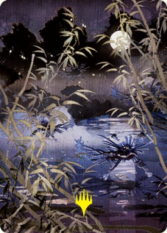 Swamp Art Card (Gold-Stamped Signature) [Kamigawa: Neon Dynasty Art Series] | Boutique FDB TCG