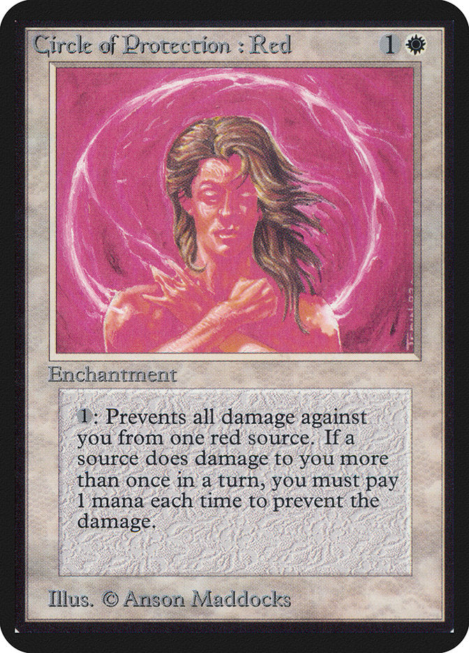 Circle of Protection: Red [Alpha Edition] | Boutique FDB TCG