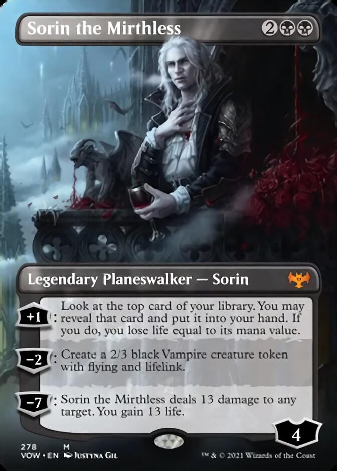 Sorin the Mirthless (Borderless) [Innistrad: Crimson Vow] | Boutique FDB TCG