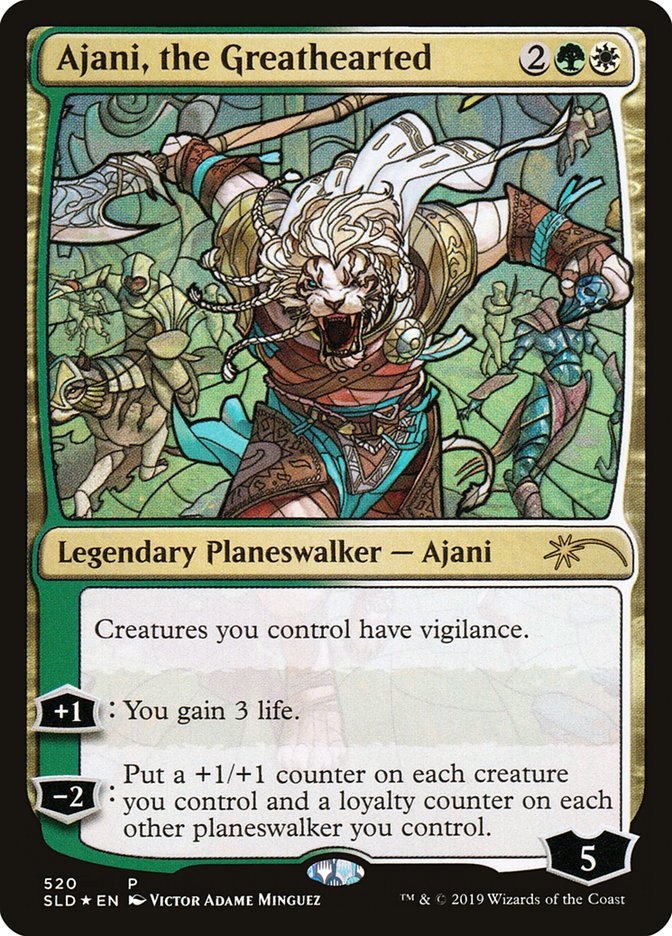 Ajani, the Greathearted (Stained Glass) [Secret Lair Drop Promos] | Boutique FDB TCG