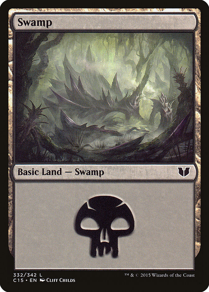 Swamp (332) [Commander 2015] | Boutique FDB TCG