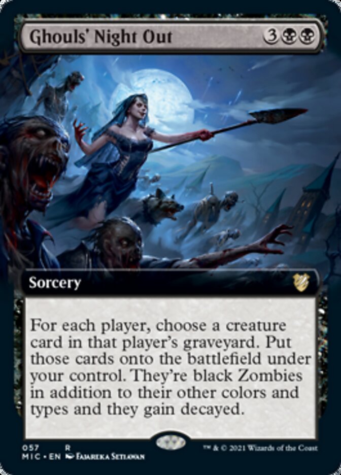 Ghouls' Night Out (Extended Art) [Innistrad: Midnight Hunt Commander] | Boutique FDB TCG