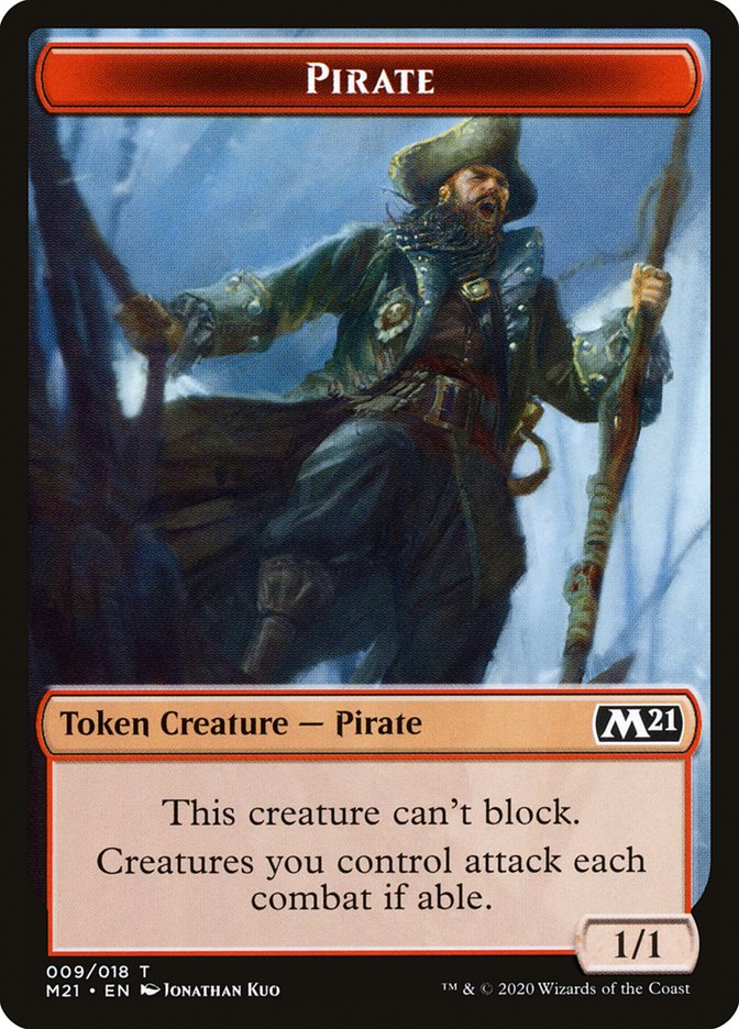 Knight // Pirate Double-Sided Token [Core Set 2021 Tokens] | Boutique FDB TCG