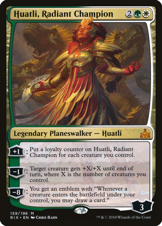 Huatli, Radiant Champion [Rivals of Ixalan] | Boutique FDB TCG